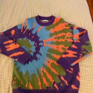 Zara Multicolor Tie-Dye Crewneck Sweater